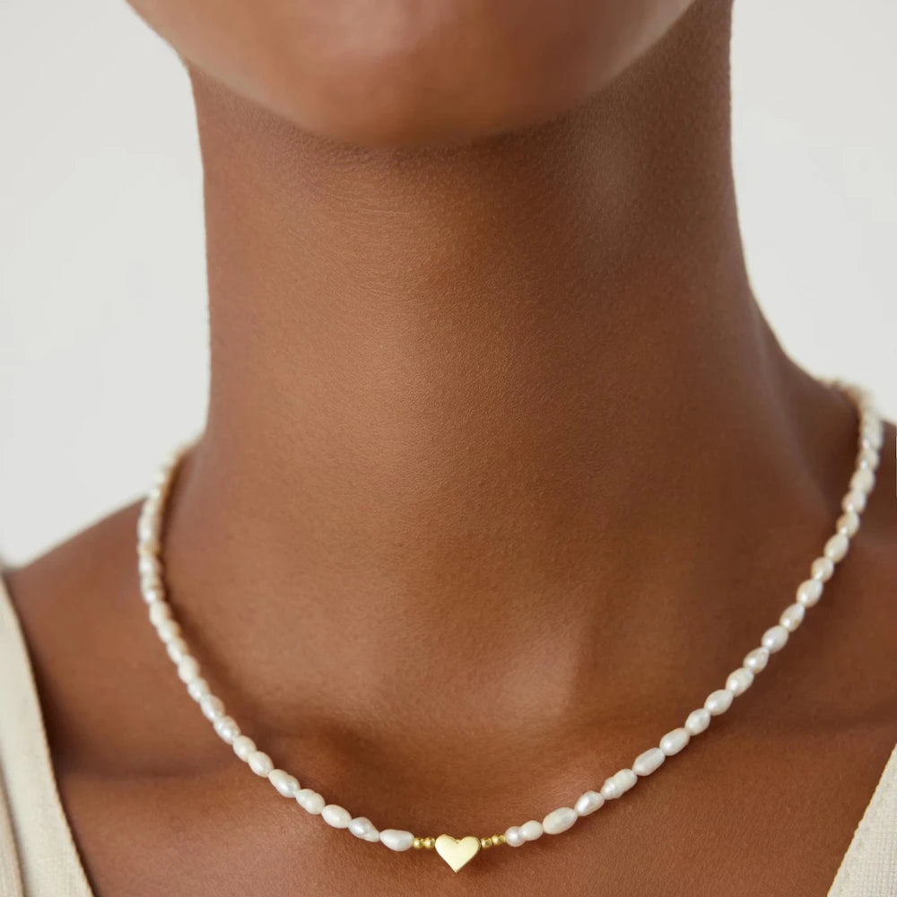 Dainashi Rice Pearl Adjustable Necklace
