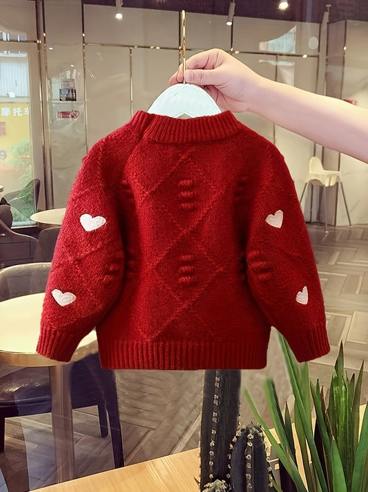 Girls Knitted Sweater Top – Spring & Fall