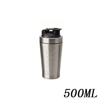 🥤 Stainless Steel Protein Shaker Bottle – Leak Proof Gym Fitness Cup