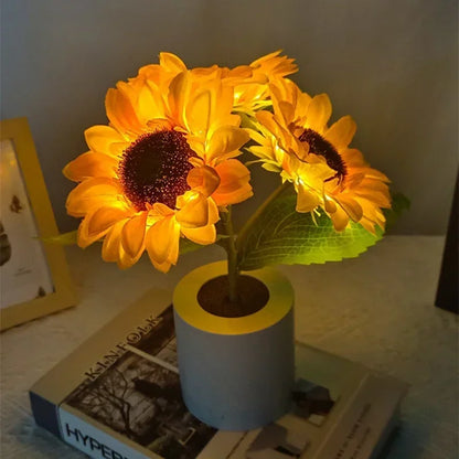 Rechargeable Sunflower LED Night Lamp