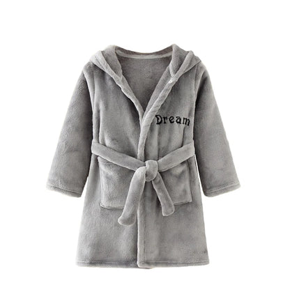 Premium Kids Flannel Hooded Pajama Robe (2–8Y)