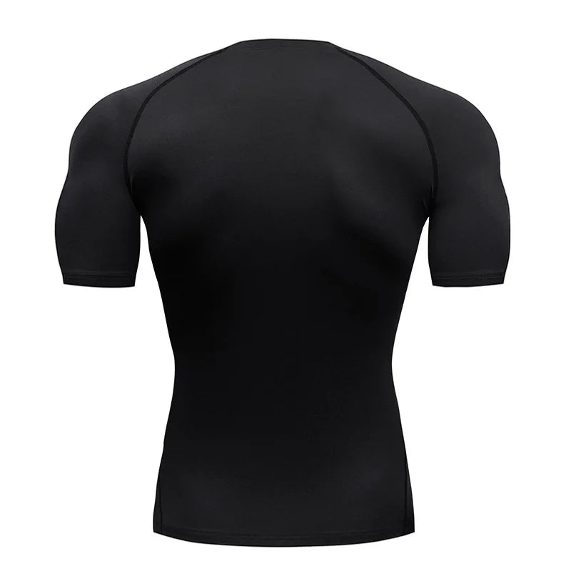 🦇💪 Men’s Bat Print Compression Tee | Gym Fit 🏃‍♂️
