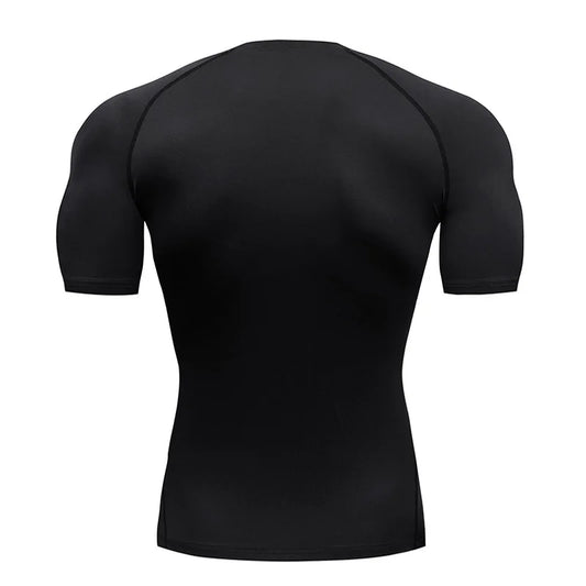 🦇💪 Men’s Bat Print Compression Tee | Gym Fit 🏃‍♂️