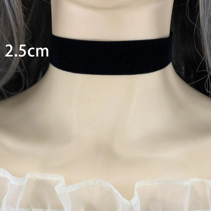 Black Velvet Gothic Choker Necklace