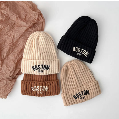 Baby Winter Cotton Knit Cap ❄️ | Warm Letter Hat