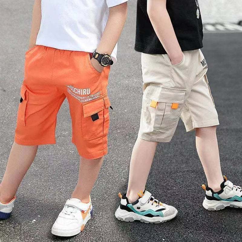 Boys Summer Casual Letter Print Shorts (4–14 Years)