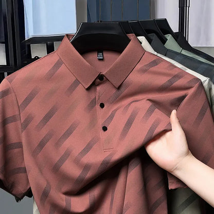 👔✨ Men’s Printed Polo Shirt | Business Casual 😎