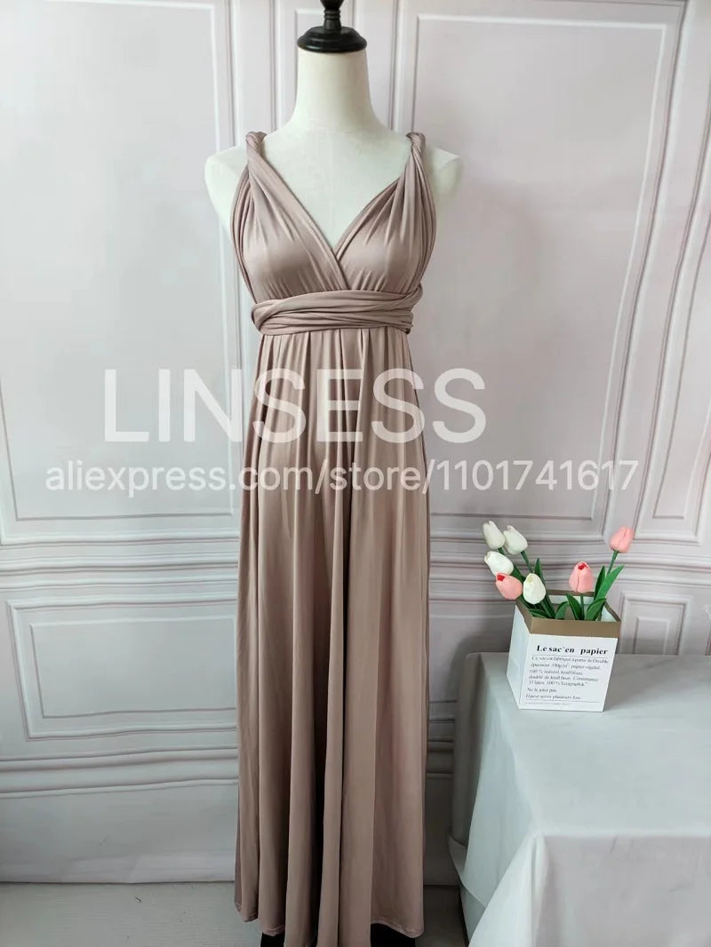 Rust Infinity Multiway Maxi Dress – Bridesmaid & Evening Gown