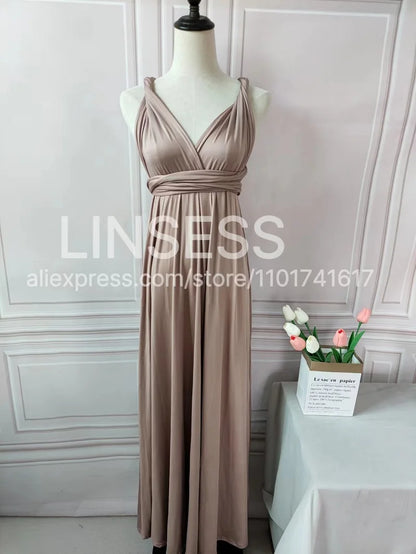 Rust Infinity Multiway Maxi Dress – Bridesmaid & Evening Gown