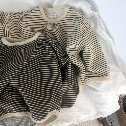 👕🍃 Kids Striped Full Sleeve Tee | Spring Casual 😊