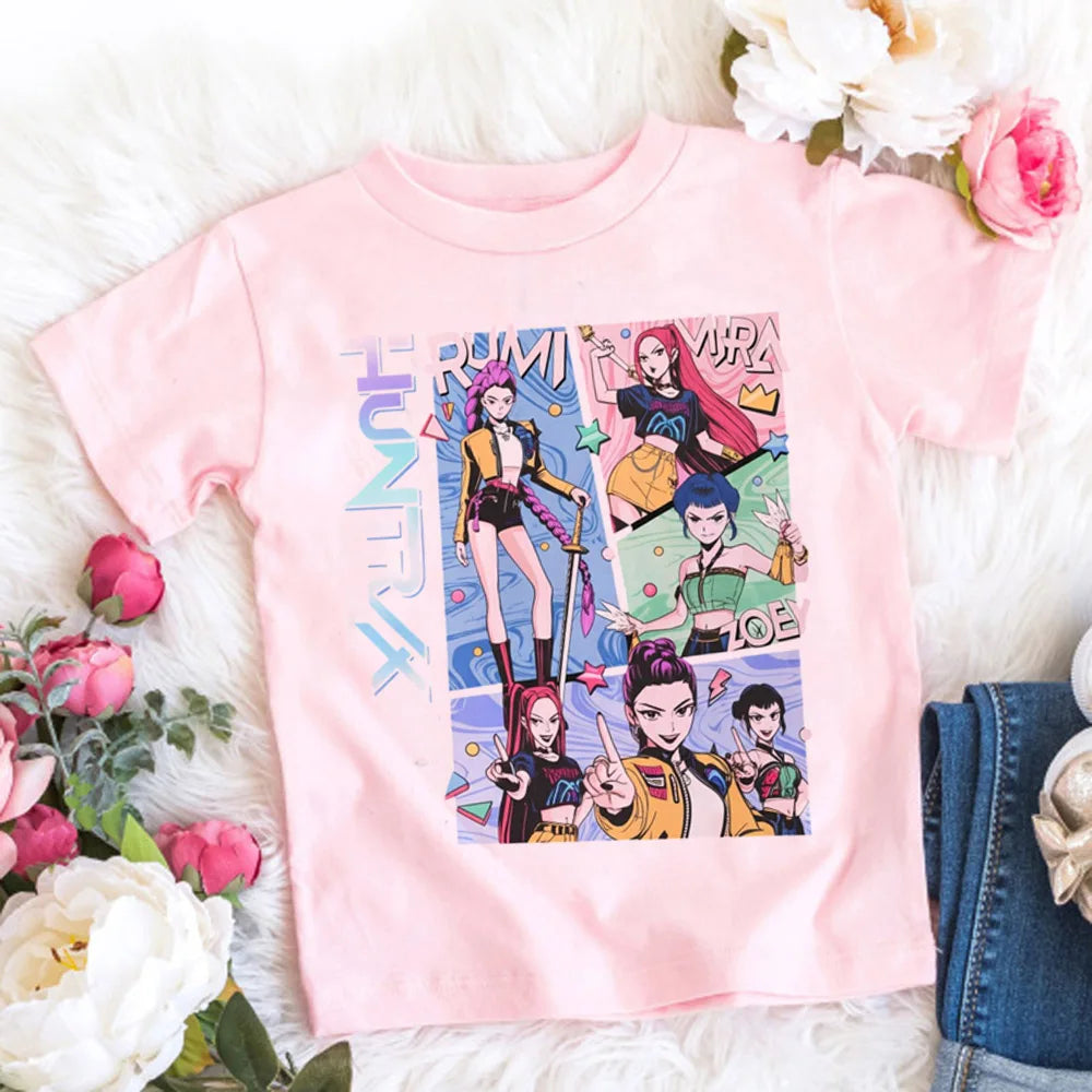 🧒🎤 Kids Anime Style Cartoon T-Shirt 👕✨