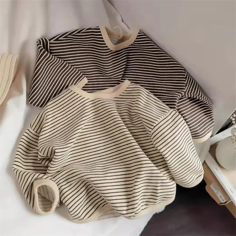 👕🍃 Kids Striped Full Sleeve Tee | Spring Casual 😊