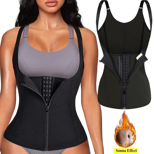 👚🔥 Women’s Zipper Waist Trainer Tank Top ✨