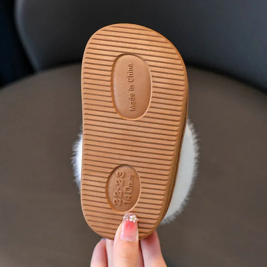Kids Winter Cartoon Cotton Slippers 🖤
