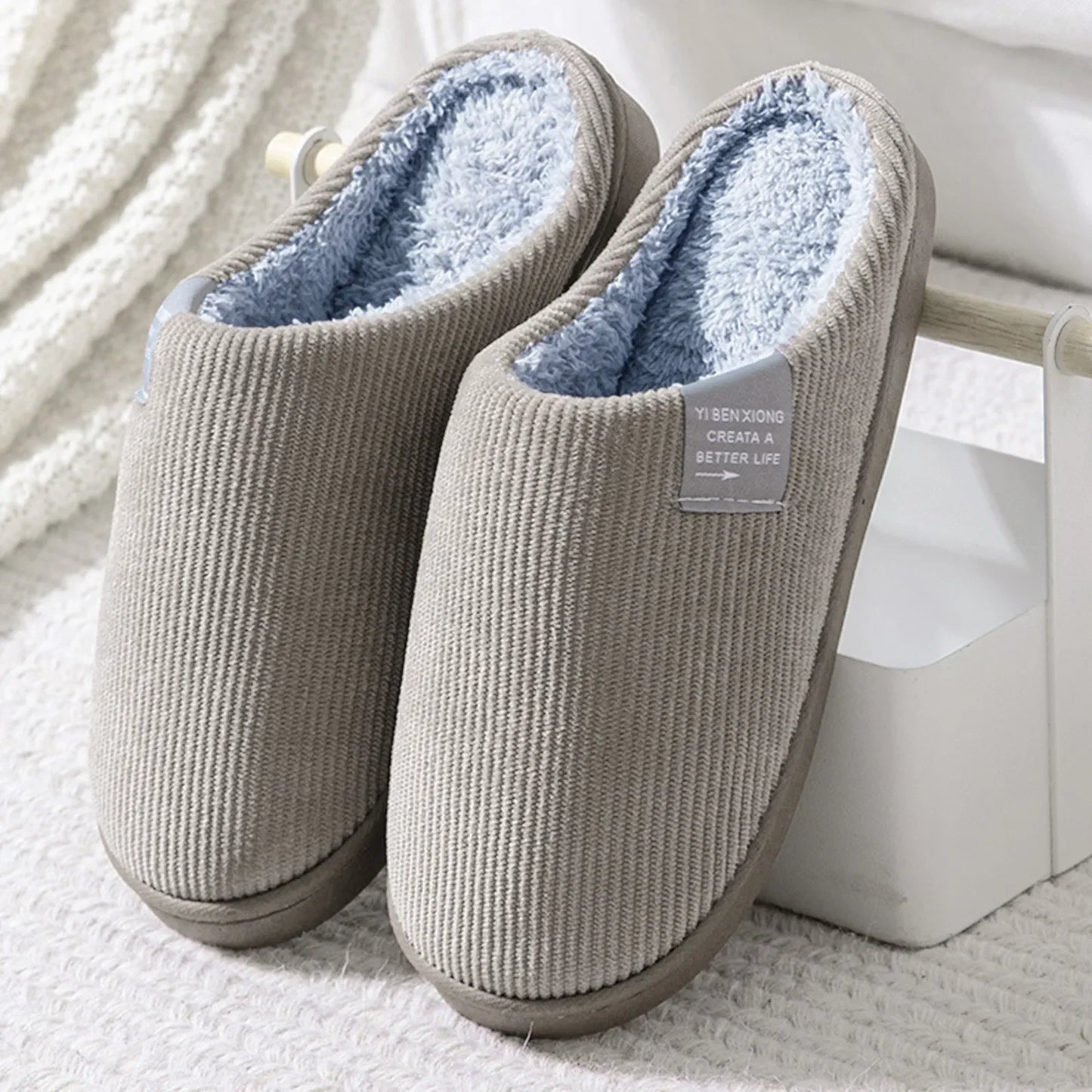 Winter Plush Anti-Slip Home Slippers