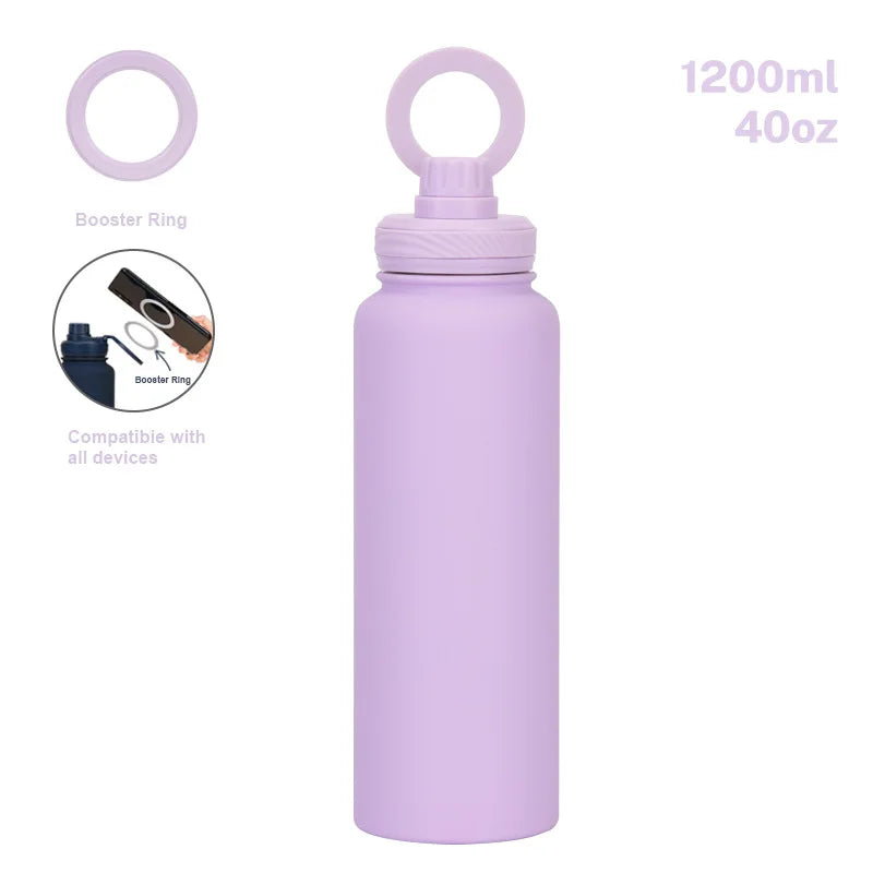 PuraCool 1200ml Stainless Steel Insulated Water Bottle 💧 | Sports & Travel Flask