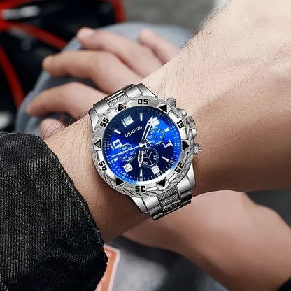 Glomexia Men’s Quartz Watch Set (4 PCS) 🔥
