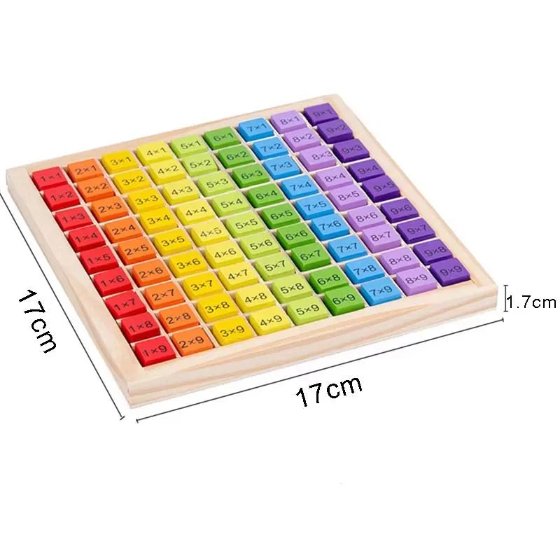 Wooden 9x9 Multiplication Board Montessori Toy