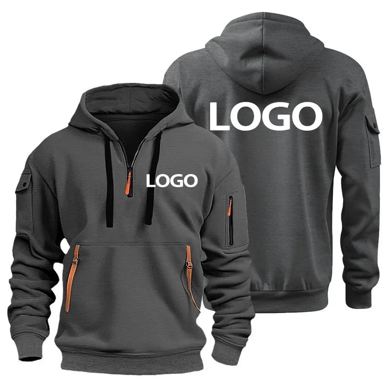 Glomexia Men’s Sports Hoodie – Zipper Sweatshirt with Arm Pocket