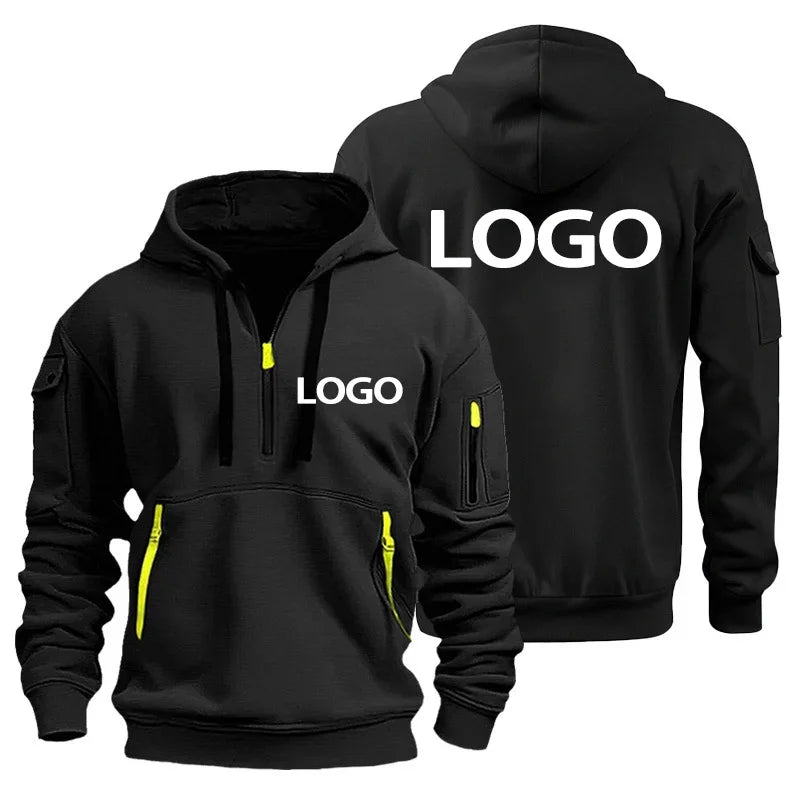 Glomexia Men’s Sports Hoodie – Zipper Sweatshirt with Arm Pocket