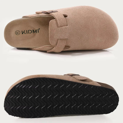 👡 Women’s Genuine Leather Cork Clogs ✨