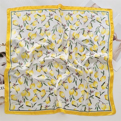 Women’s Luxury Floral Printed Silk Scarf