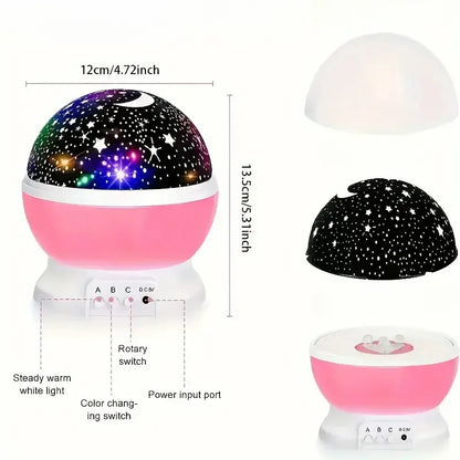 USB Starry Night Light Projector – 9 Color Modes
