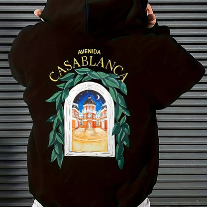 🧥🔥 Men’s Printed Hooded Sweatshirt – Casual Winter Hoodie
