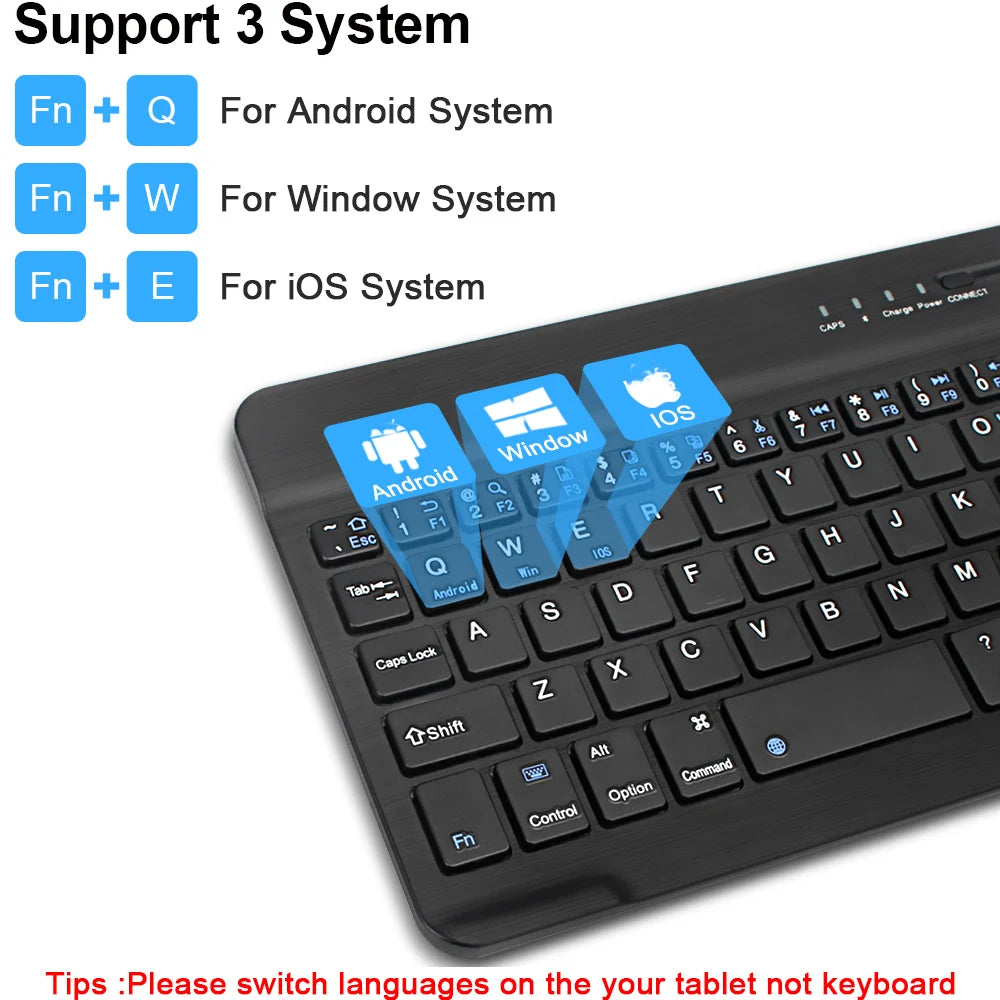 Glomexia Wireless Bluetooth Mini Keyboard – Rechargeable Multi-Device Keyboard