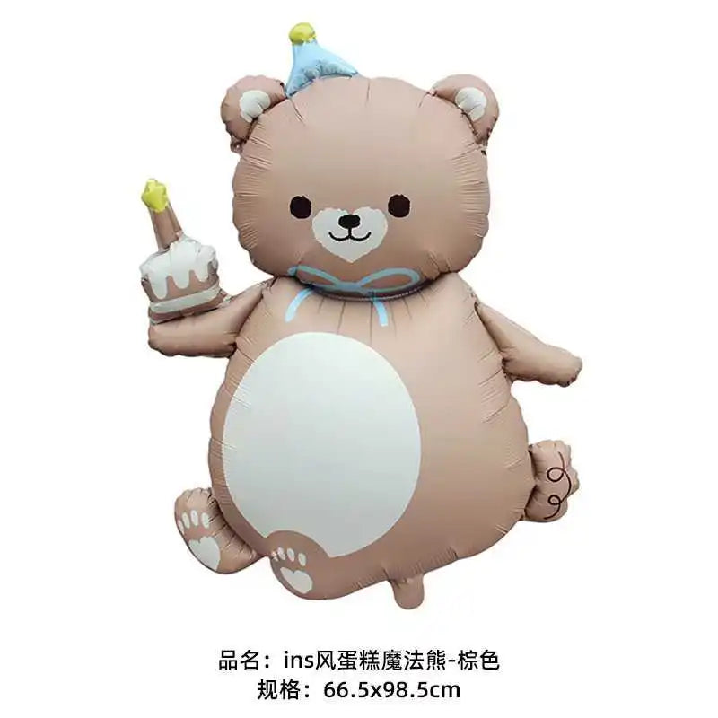 Premium Teddy Bear Birthday Balloon Decoration Set