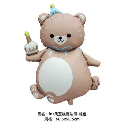 Premium Teddy Bear Birthday Balloon Decoration Set