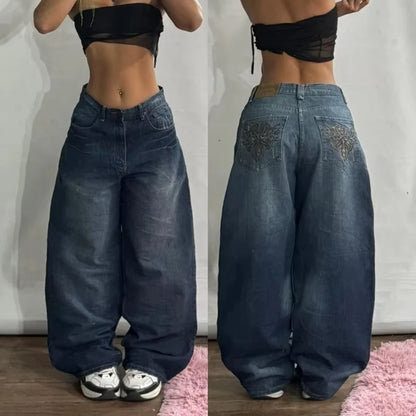 Glomexia Y2K Baggy Punk Jeans 🖤