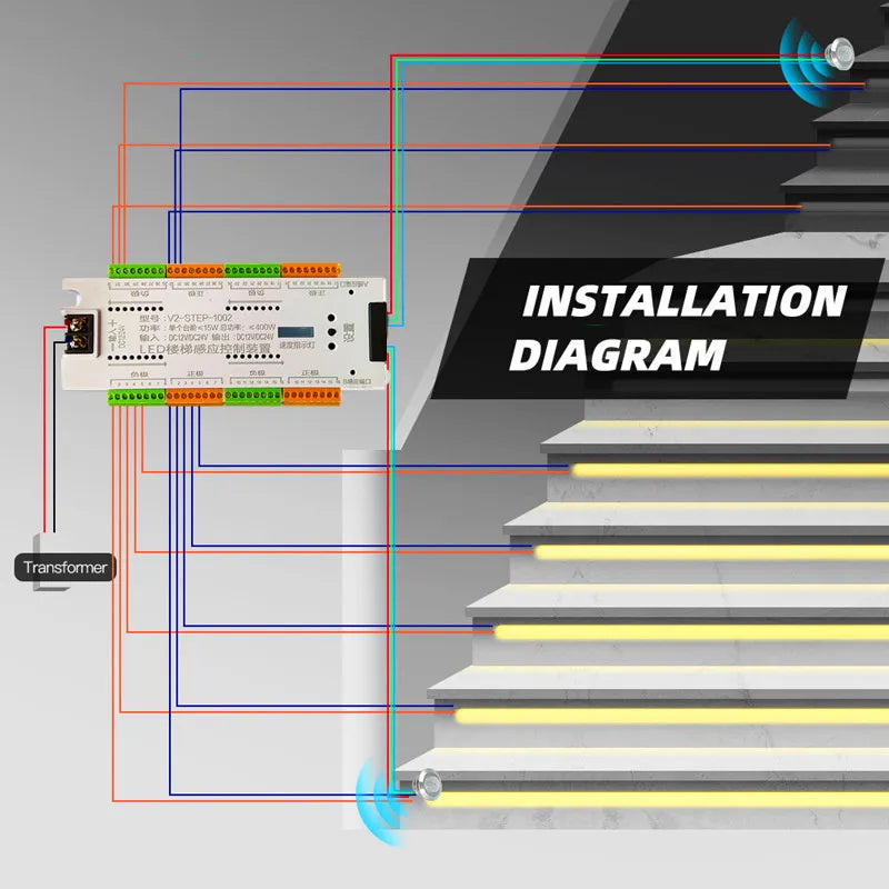 💡🪜 PIR Motion Sensor Stair LED Strip | Smart Lighting ✨