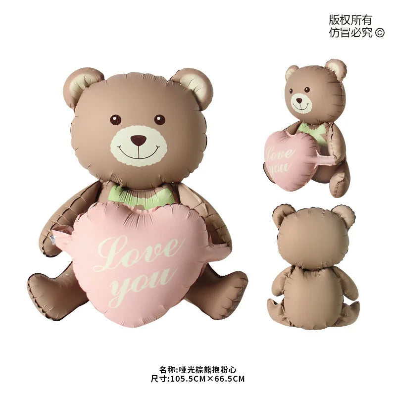 Premium Teddy Bear Birthday Balloon Decoration Set