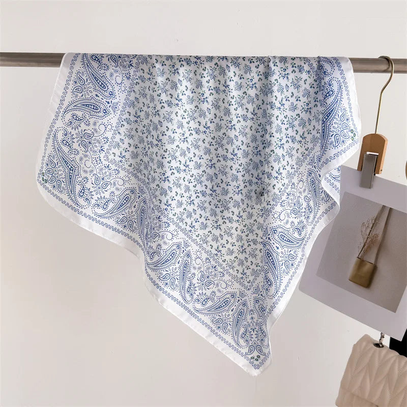 Women’s Luxury Floral Printed Silk Scarf