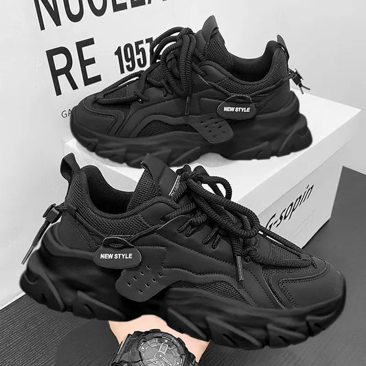 Breathable Thick-Sole Men’s Sneakers