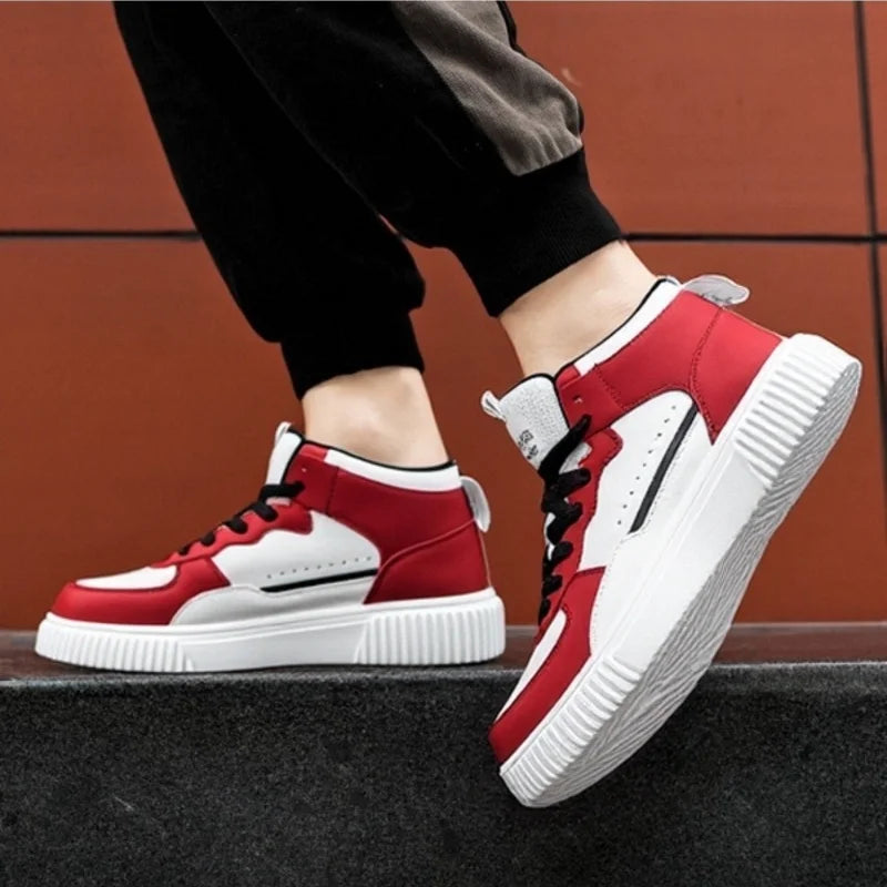 Men’s Patchwork Lace-Up Casual Shoes