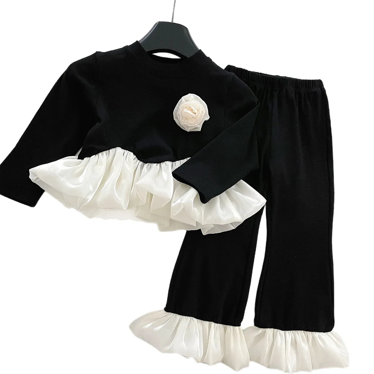 Girls Lace Long Sleeve Top & Pants Set