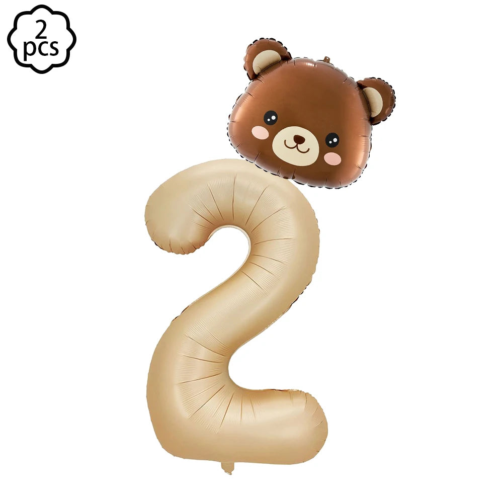 Premium Teddy Bear Birthday Balloon Decoration Set