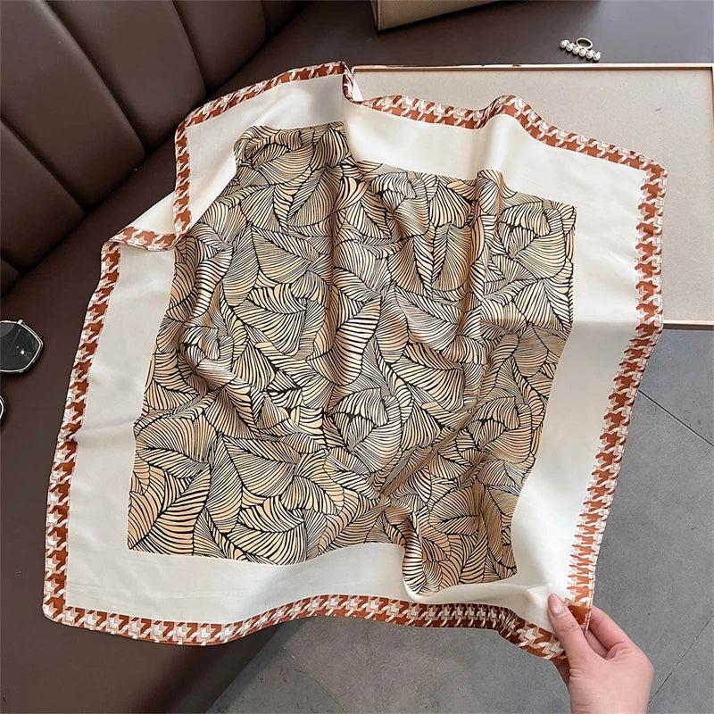 Women’s Luxury Floral Printed Silk Scarf