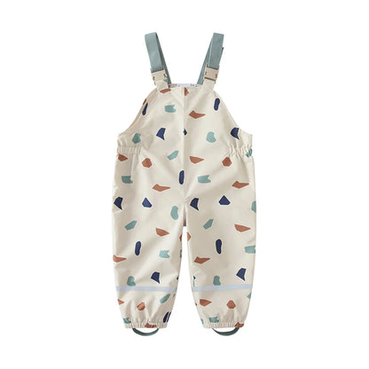 Kids Waterproof Raincoat Overalls Set