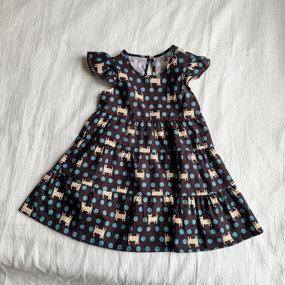 👧👦 Matching Sibling Summer Set – Girls Dress & Boys Cartoon Shirt