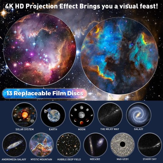 HD Starry Sky Galaxy Projection Lamp