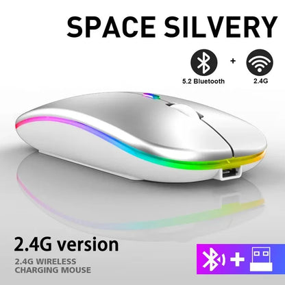 🖱️ Glomexia RGB Wireless Rechargeable Mouse (3600 DPI)