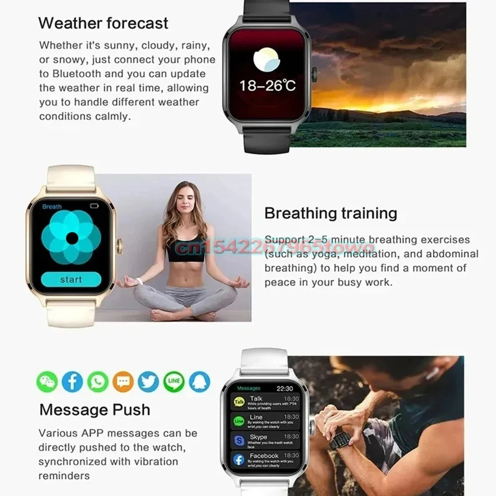 Full Touch Smart Watch – Bluetooth Call Fitness Tracker