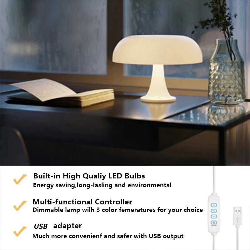 Modern Mushroom Table Lamp