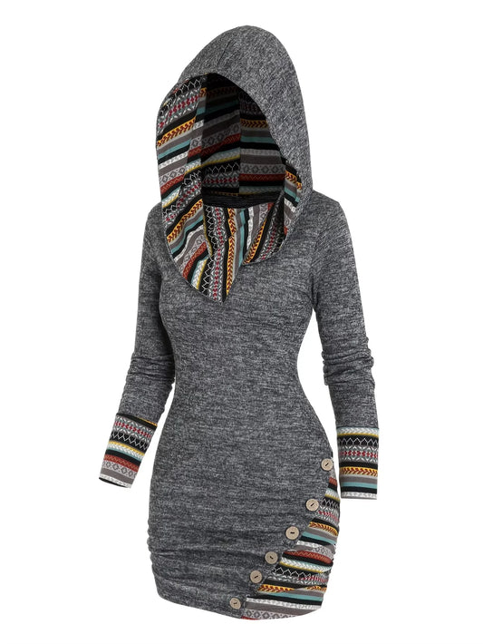 ✨ Hooded Bodycon Mini Dress
