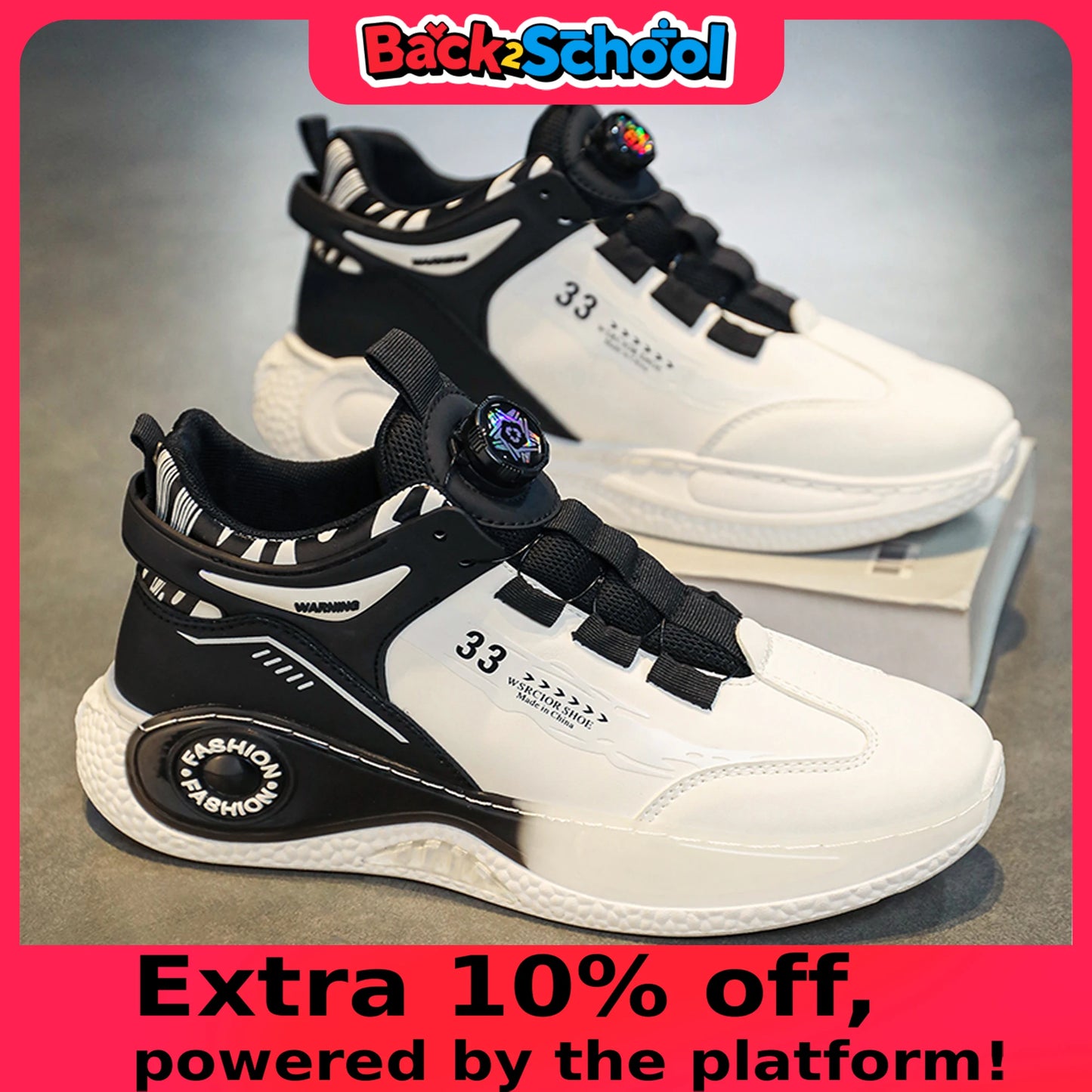 Men’s Rotating Buckle Non-Slip Sneakers