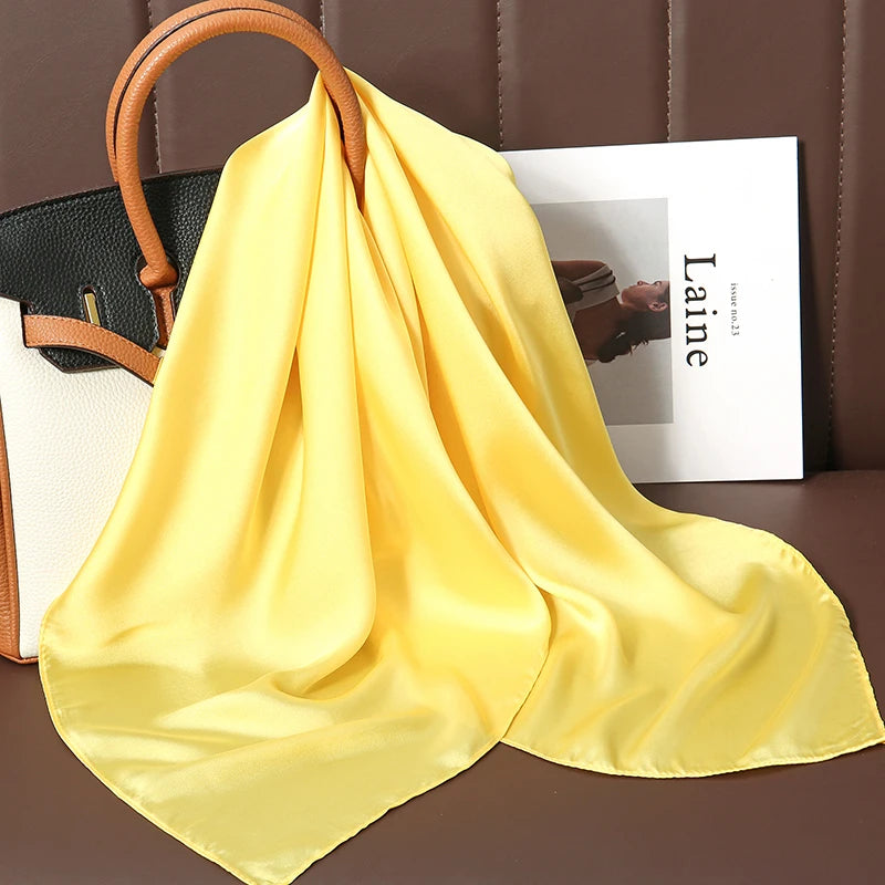 🧣 Glomexia 70x70 Fashion Square Scarf – Elegant Travel Hair Wrap ✨