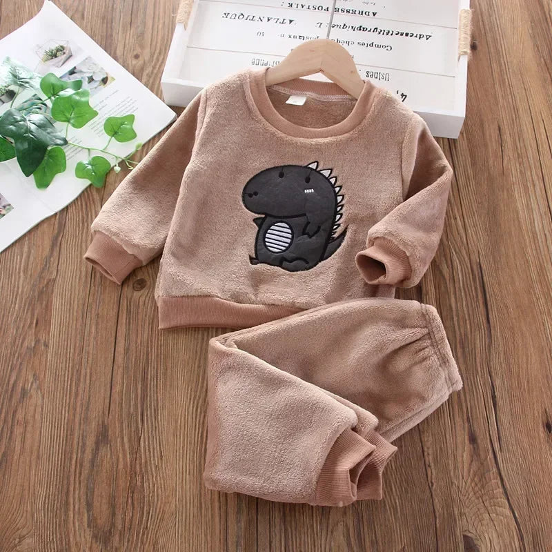 Premium Kids Bear Winter Pajama Set (2-Piece)